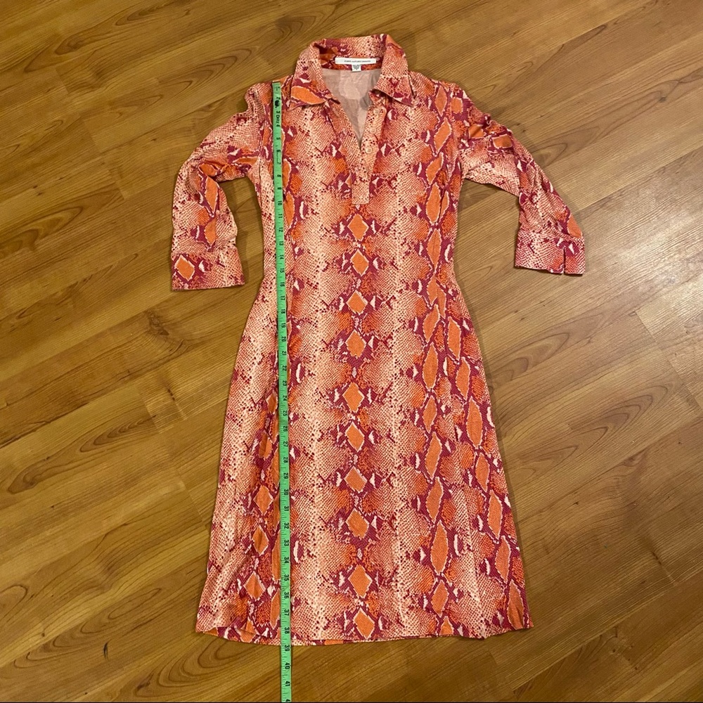 Diane Von Furstenberg silk python snake print silk jersey dress size 6 - Picture 9 of 10